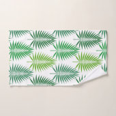 Groene handpalm verlaat botanisch patroon handdoek (Handdoek)