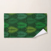 Groene handpalm verlaat botanisch patroon handdoek (Handdoek)