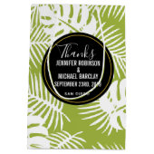 Groene handpalmen Oerwoud Pattern Weddenschap Beda Medium Cadeauzakje (Achterkant)