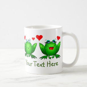 Groene Happy Cartoon Kikkers sparen de moeras Koffiemok