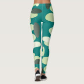 Groene Happy Oval Spots Pattern-Leggings Leggings (Achterkant)