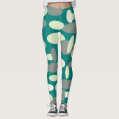 Groene Happy Oval Spots Pattern-Leggings Leggings (Voorkant)