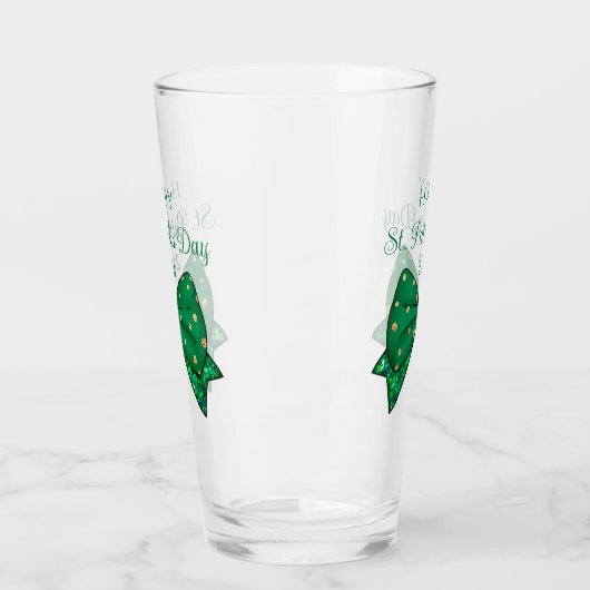 Groene Happy St. Patrick's Day 2024 Glas (Links)