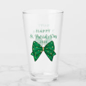 Groene Happy St. Patrick's Day 2024 Glas (Voorkant)