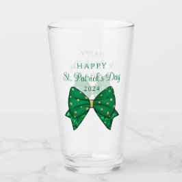 Groene Happy St. Patrick's Day 2024 Glas