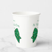 Groene Happy St. Patrick's Day 2024 Papieren Bekers (Rechts)