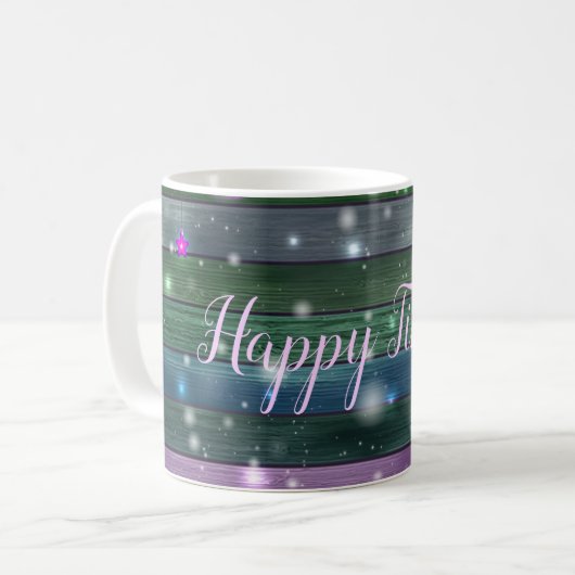 groene Happy Time Koffiemok (Voorkant links)