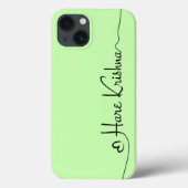 Groene Hare Krishna typografie - spiritueel cadeau Case-Mate iPhone Case (Achterkant)