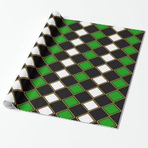 Groene Harlekijn Cadeaupapier