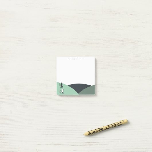 Groene Harlekijn Konijn Post-it® Notes (Op bureau)