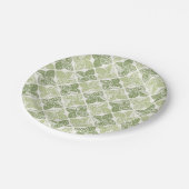  Groene Harlekijnbloemen Papieren Bordje (Gekanteld)