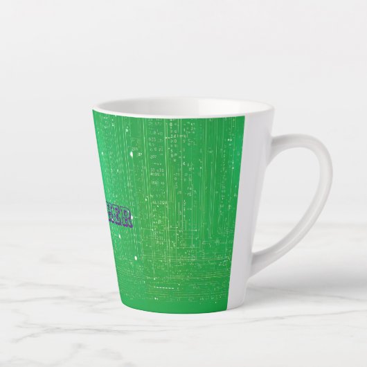 Groene Harmonie: Samen Tekst Latte Mok met Design (Rechts)