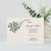 Groene Hart Boom op Ivoor Reactie Kaart (Staand voorkant)