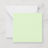 Groene Hart Bunny Baby shower Dank u Notecards Notitiekaartje (Achterkant)