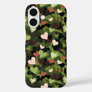 Groene Hart Camouflage iPhone 16 Hoesje