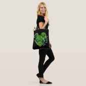 Groene hart canvas tas (Op model)