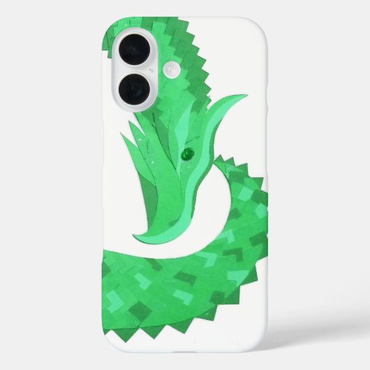 Groene hart draak op wit Case-Mate iPhone case (Achterkant)
