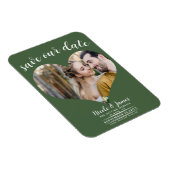Groene Hart Foto Bruiloft Save the Date Magneet (Rechterzijde)