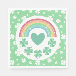 Groene Hart Klaver & Regenboog Lucky One Servet