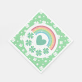 Groene Hart Klaver & Regenboog Lucky One Servet (Hoek)