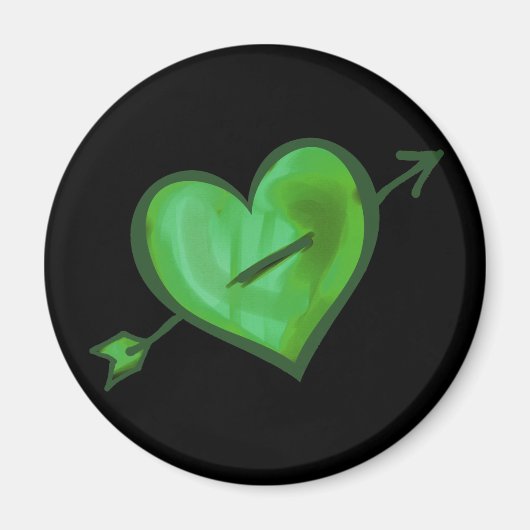 Groene Hart met Pijl Magneet (Voorkant)