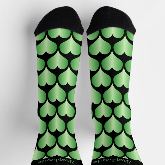 Groene Hart Ontwerp Gepersonaliseerd Sokken (Top)