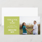 Groene Hart Trouwfoto Bedankkaartjes Bedankkaart (Voorkant / Achterkant)