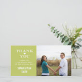 Groene Hart Trouwfoto Bedankkaartjes Bedankkaart (Staand voorkant)