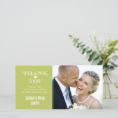 Groene Hart Trouwfoto Dank u kaarten (Staand voorkant)