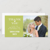 Groene Hart Trouwfoto Dankkaart Bedankkaart (Voorkant / Achterkant)