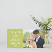 Groene Hart Trouwfoto Dankkaart Bedankkaart (Staand voorkant)