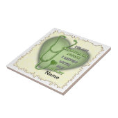 Groene hart uitzonderlijke verpleegkundige tegeltje (Zijkant)
