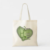 Groene hart uitzonderlijke verpleegkundige tote bag (Achterkant)