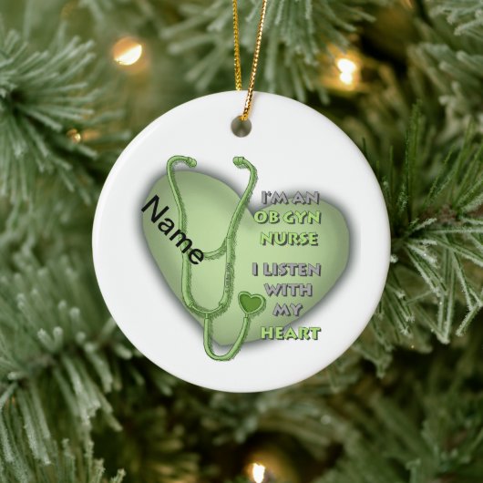 Groene Hart van Gyn Nurse Keramisch Ornament (Boom)