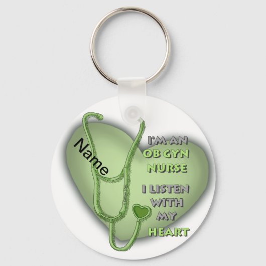 Groene Hart van Gyn Nurse Sleutelhanger (Voorkant)