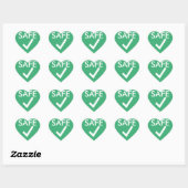 Groene Hart Veilig Voedsel voor Speciale Diëten Sticker (Vel)