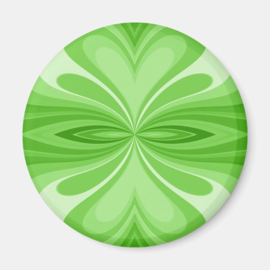 Groene Hart Vlinder Abstract Magneet (Voorkant)