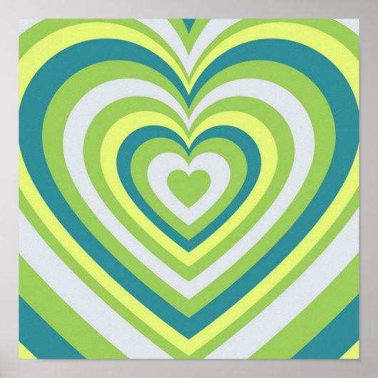 Groene Hart Whimsical Valentijn's Day Poster (Voorkant)