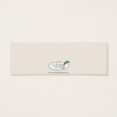 Groene Hartboom op Ivoor Bruiloft Drink Ticket Mini Visitekaartjes (Achterkant)