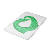 Groene hartdraak op wit badmat (Gekanteld)