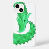 Groene hartdraak op wit Case-Mate iPhone case (Achterkant)