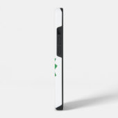 Groene hartdraak op wit iPhone hoesje (Linkerkant)