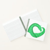Groene hartdraak op wit notitieboek (Binnen)