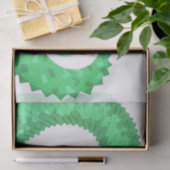 Groene hartdraak op wit tissuepapier (Geschenk)