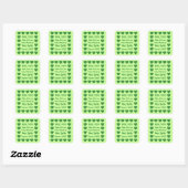 Groene harten aangepaste inblikken etiketten (Vel)