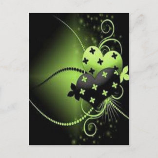 groene harten briefkaart