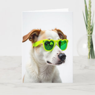 Groene Harten Hond Mooie Kaart