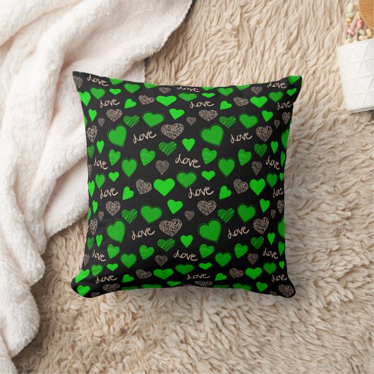 Groene harten kussen (Deken)