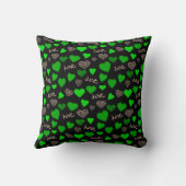 Groene harten kussen (Achterkant)