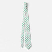 Groene harten op wit stropdas (Achterkant)